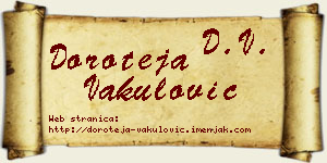 Doroteja Vakulović vizit kartica